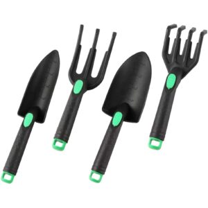 Garden Tool Set 3 Piece Garden Hand Gardening Tools Outdoor Gardening Set with Handle Home Farming Planting Flowers Gardening Tools for Flowers