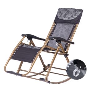 HAOTING Rocking Chair Patio Rocker Lounge Foldable Rocking Chair