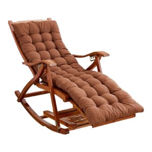 HYE Garden Furniture Loungers 170° Adjustable Foldable Retractable Rocking Chair with Massage Footrest