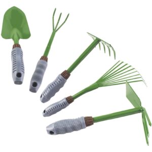Garden Tool Set 5 Pcs Heavy Duty Gardening Hand Tool Set Heavy Duty Supplies Garden Tool Kit with PVC Handle for Gardeners Gardening Enthusiasts