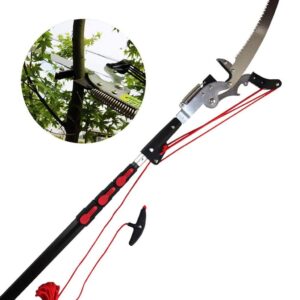 Telescopic Tree Pruner 5.4M/18FT Professional Telescopic Pole Saws Extendable Pruning Saw Gardening Landscaping Branch Saw Lopper Tools with Blade Saw and Nylon Cord