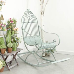 Metal swing garden bench