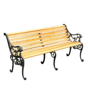 FMOGGE Wooden Garden Bench Seat