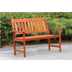 M19 Jakarta Solid Wooden Bench Seats up to 3 People Perfect For Relaxing in Your Garden.