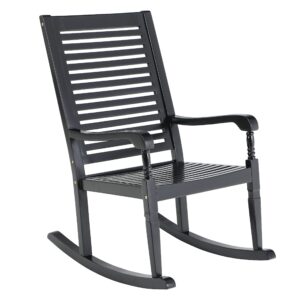PHIVILLA Garden Rocking Chair Acacia Wood Outdoor Patio Chair Wood Rocking Chai