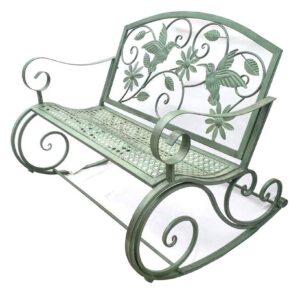 Garden Bench Outdoor Porch Bench Outdoor Loveseat 41-inch Antique Courtyard Rocking Chair