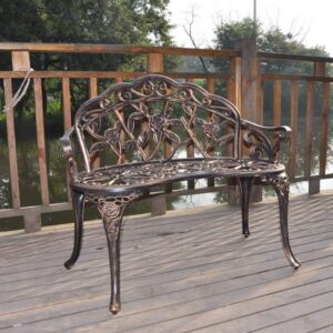 MYSHION 38.5" Grand patio Garden Bench
