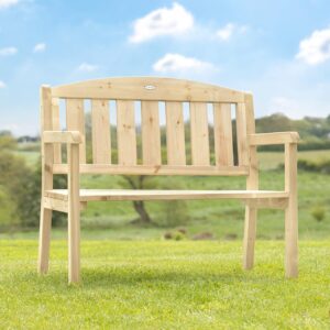 Harrier 2-Seater Wooden Garden Bench - Outdoor Wooden Bench | Premium Garden Bench | Garden Furniture | Wooden benches Outdoor | Garden Seat | Outdoor Seating
