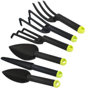 com-four® 6-piece premium garden tool set - small cultivator
