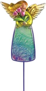 Sunset Vista Designs Garden Party - Metal and Glass 18-Inch Plant Pick