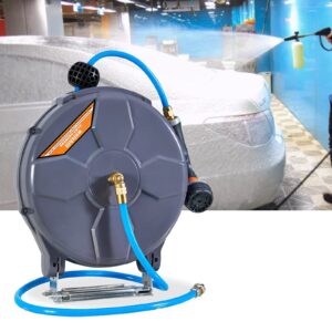 QIQIQ Garden Hose Reel Wall Mountable 180°Swivel Bracket Portable Wall-Mounted for Garden Lawn Watering Equipment Watering Car Washing