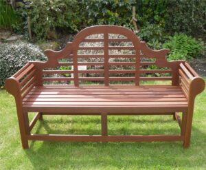 Richmond Large Hardwood Garden Bench FSC® Certified Lutyens Marlboro Style 165cms Great Outdoor Furniture For Your Garden or Patio Marlborough
