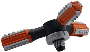LSDRALOBBEB Garden Sprinkler Automatic Lawn Sprinkler Grass Lawn Watering Nozzles Garden Agriculture Irrigation Equipment 1/2" Male Thread 3-arm Automatic Rotating Sprinkler Nozzle 802