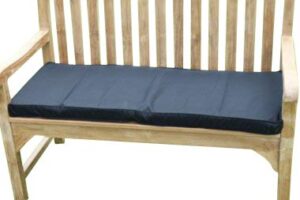 Garden Furniture Cushion- 2 Seater Garden Bench Cushion in Black