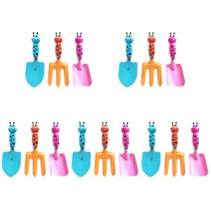 YARNOW 5 Sets Kids Gardening Hand Tools Children Beach Sandbox Toy Sand Beach Trowel Garden Tools Safe