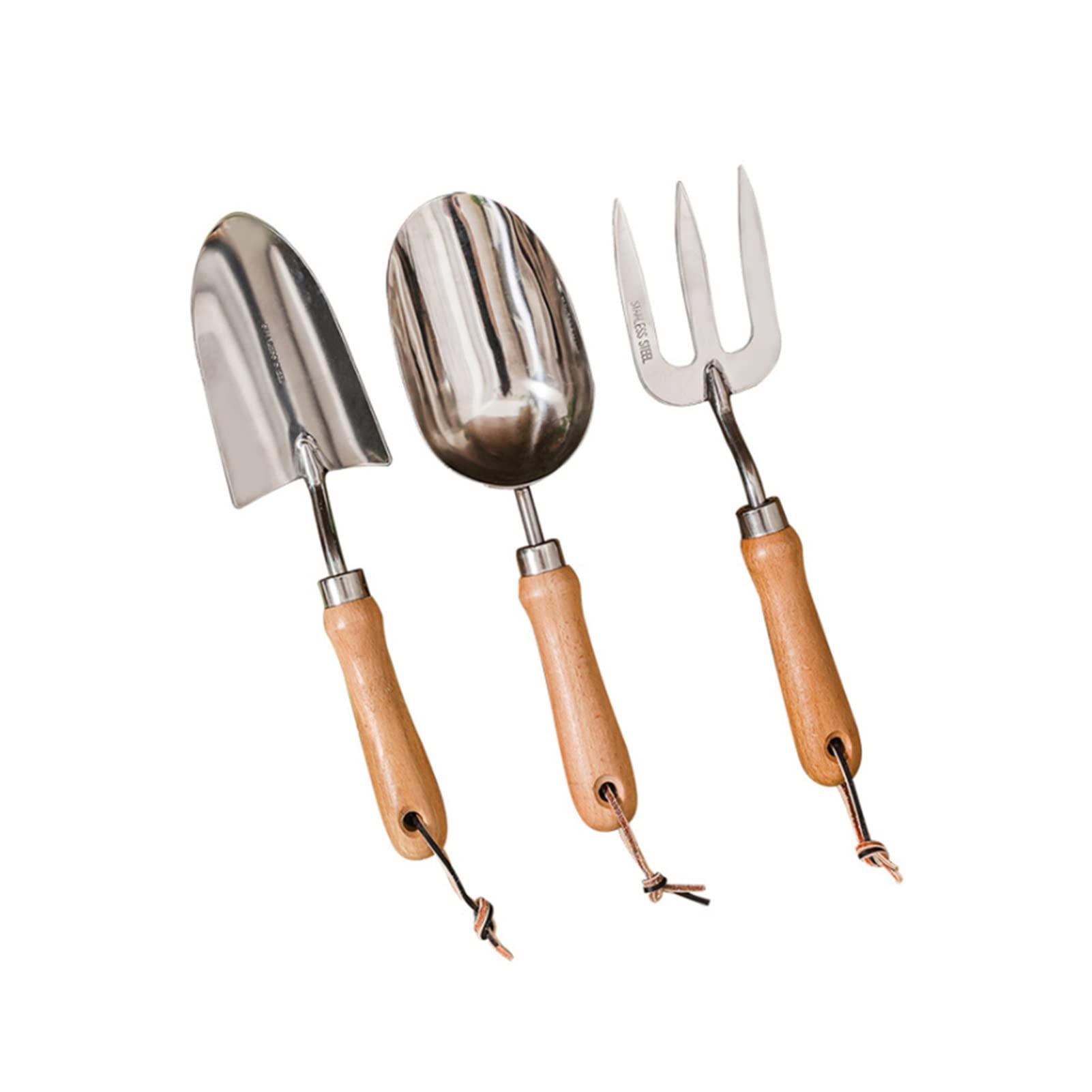 3pcs Garden Shovel Rake Spade Erramientas Bonsai Tools Set Wooden Handle For Flowers Potted Plant Guaranteed to significantly reduce digging efforts