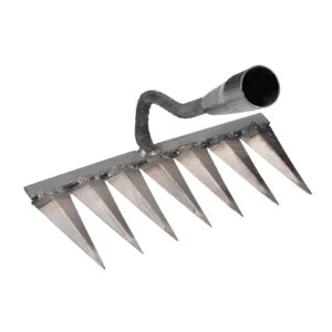 F Fityle Traditional Gardening Swoe Hoe Cutting Grass Puller Grasping Raking Loosening Artifact Harrow Lawn Leveling Rake