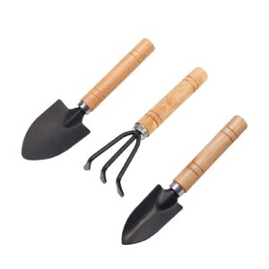 3pcs Mini Garden Shovel Rake Trowel Shovel Portable Garden Bonsai Tools Set For Flowers Potted Plant Hand Tool Guaranteed to significantly reduce digging efforts (Color : 3 PCS)