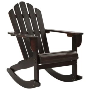 WODMB Outdoor Wood Rocking Chair Garden Armchair Patio Chaise for Indoor and Outdoor Furniture (Color : A