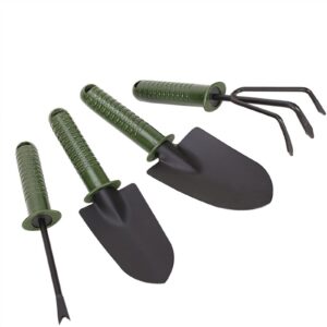YDDM 4PCS/Set Mini Shovel Rake Spade DIY Gardening Tools Shovels Claw Tool Flower Weeding Bonsai Tools Plastic Handle Garden Supplies