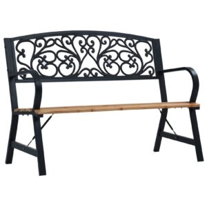 Goliraya Garden Bench Wooden Park Bench Patio Bench Elegent Bench Outdoor Furniture Garden Decor 120 cm Wood