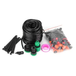 Drip Irrigation Kit Plant Irrigation System Garden Greenhouse Automatic Watering Hose Kit DIY Automatic Irrigation Equipment Kit for Garden Greenhouse Flowerbed Terrace Law