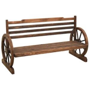 Goliraya Garden Bench Garden Leisure Bench Garden Seats Rest Seats for Backyard Patio Porch Courtyard Park 142 cm Solid Firwood