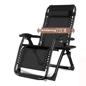 Patio Chairs Reclining Sun Loungers Zero Gravity Chaise Lounges Outdoor Garden Rocking Deck Chair For Beach Camping Support 440lbs (Color : Without Cushions) Happy
