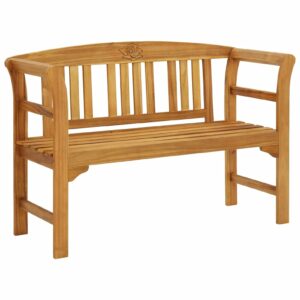 Goliraya Garden Bench Wooden Park Bench Patio Bench Elegent Rose Bench Outdoor Furniture 114 cm Solid Acacia Wood