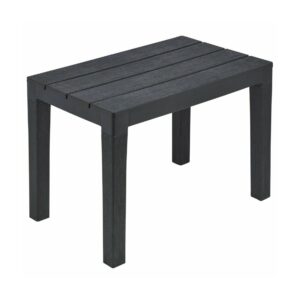 Large Summer Weather Proof Plastic Black Garden Table Bench Flat Pack Furniture Patio Sturdy Foldable Practical Rectangle Replacement Family Outdoo