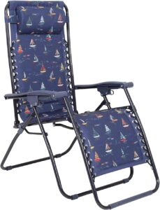 Yhmabc Reclining Garden Sun Lounger Chair – Adjustable Padded Head Cushion