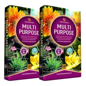 Growmoor 2 x 60L Bags Multi-Purpose Potting Compost - For Plant Beds