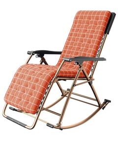 YNB Portable Folding Rocking Chair Patio Lawn Reclining Outdoor Zero Gravity Garden Deck Chair Adjustable Balcony Nap Recliner for Camping
