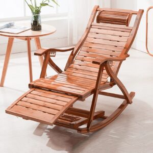 INTHEL S-shaped Bamboo Rocking Chair