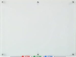 Audio-Visual Direct Frosted Glass Dry-Erase Board Set - 80 cm x 110 cm - (Non-Magnetic)