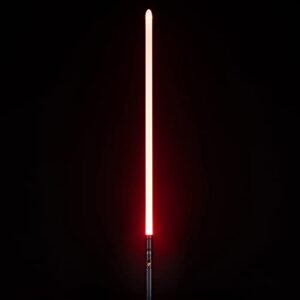 Dueling Lightsabers RGB 12 Colors Changeable Smooth Swing Force FX Light Sabers - Metal Hilt Light Saber with 4 Sound Fonts for Adults Teens Costume Cosplay