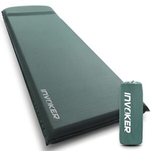 Self Inflating Memory Foam Camping Sleeping Mat - Pad with Built in Pillow