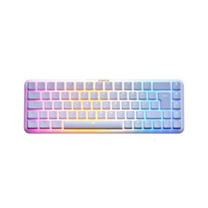 FNATIC STREAK65 LP White | Compact RGB Gaming Mechanical Keyboard | Fnatic Speed Switches | PBT Doubleshot Keycaps 65% Layout (60 65 Percent) Low Profile Esports Keyboard (Intl. US ISO Layout