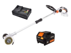 Batavia Cordless Electric Weed Remover Sweeper 18V (Including 2x Metal Brush and 4.0Ah Battery & Charger)