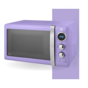 Swan Retro LED Digital Microwave Purple