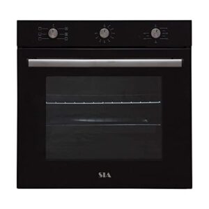 SIA FSO10BL 60cm Black 71L Capacity Built-in 6 Function Electric Single Fan Ove