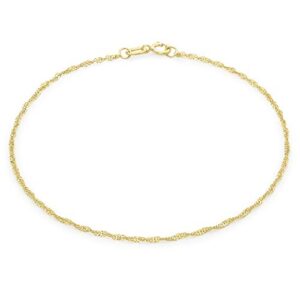 Carissima Gold Women's 9 ct Yellow Gold Twist Curb Chain Ankle