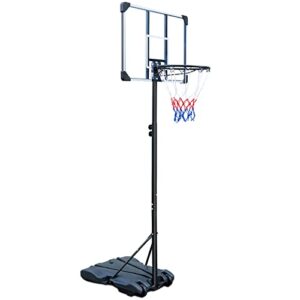 HIONRE Portable 7ft Basketball Transparent Backboard Hoop Net Set Professional Outdoor Basketball Stand with Wheels