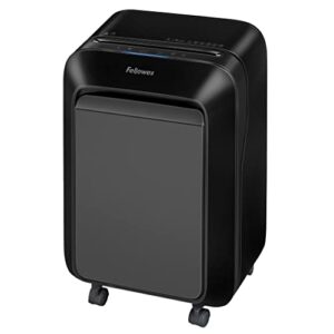 Fellowes Powershred LX210 16 Sheet Mini Cut Shredder 100% Jam Proof with SafeSense Technology for Small Office Use - 23 Litre Bin - Security Level P4 - Black