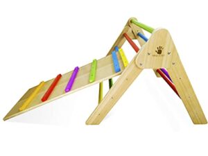 Family of Five Oak Toddler Climbing Frame - The Premium Pikler Triangle for active kids