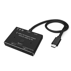 CableDeconn USB-C Type-C 8K Updated Switch USB 3.1 C Gen 2 Cable for Video Bi-Direction 8K@30Hz 4K@120Hz Power Delivery 100w 10Gbps Data Transfer Splitter Converte