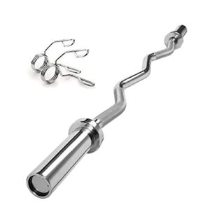Nisorpa Curl Bar 34" Tricep Bar 47 Inchs Olympic Curling Bar