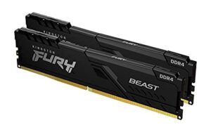 Kingston FURY Beast 64 GB (2 x 32 GB) 3200 MHz DDR4 CL16 Desktop Memory Kit of 2 KF432C16BBK2/64