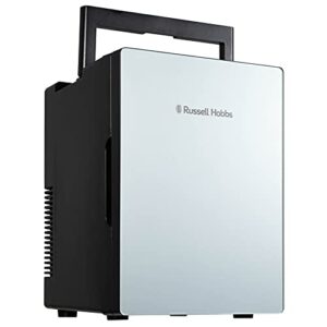 Russell Hobbs Silver Mini Fridge RH8CLR8001S 8 Litre/10 Can Mini Portable Cooler & Warmer for Drinks