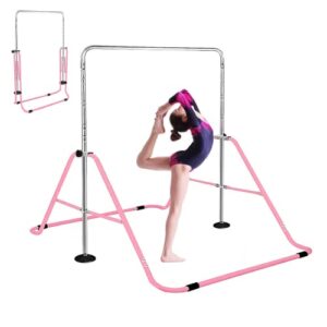 FBSPORT Kids Gymnastics Bar with Adjustable Folding Horizontal Bar Pull Up Expandable Junior Home Equipment Kids Horizontal Bars for Kids Home Training